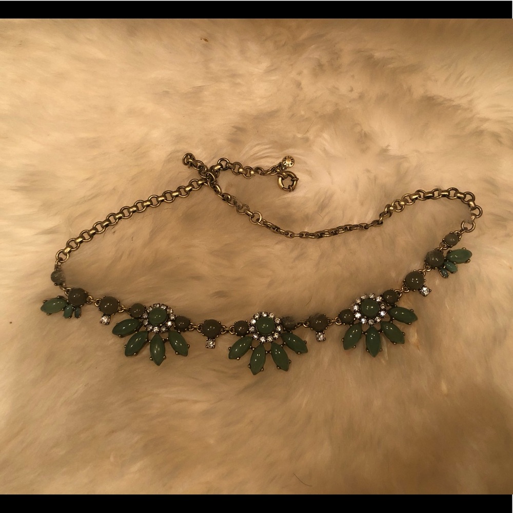 J CREW 💚 Green Cabochon Statement Necklace - Picture 6 of 6